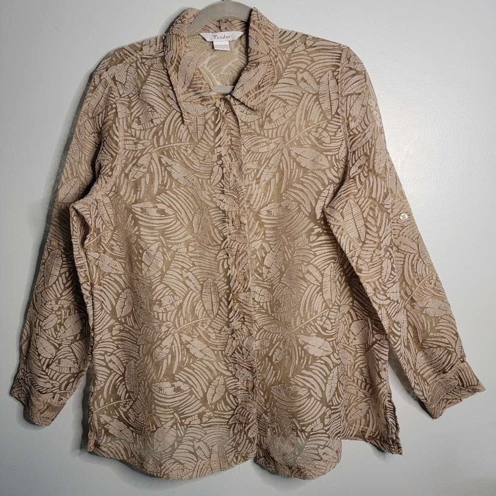 Vintage | TanJay | Large | Button Up Long Sleeve